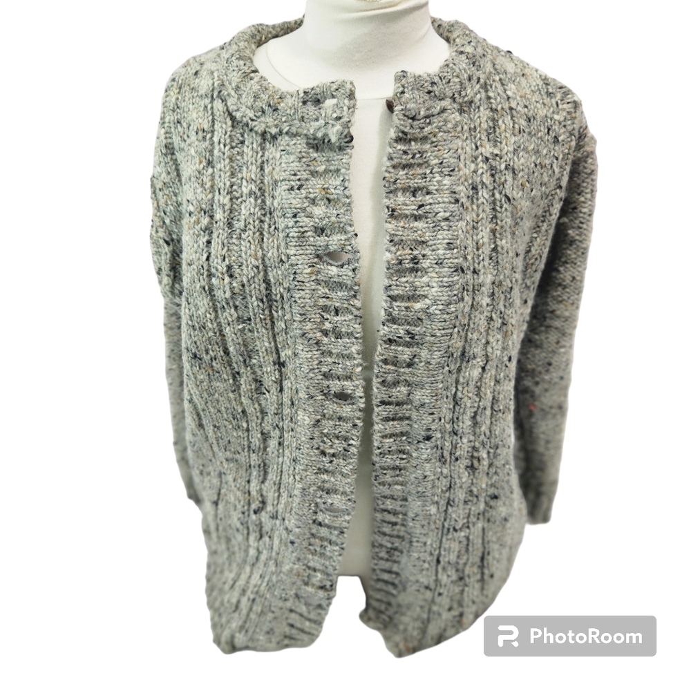 Donegal Button-down wool Cardigan Size 44 EU - Picture 3 of 9